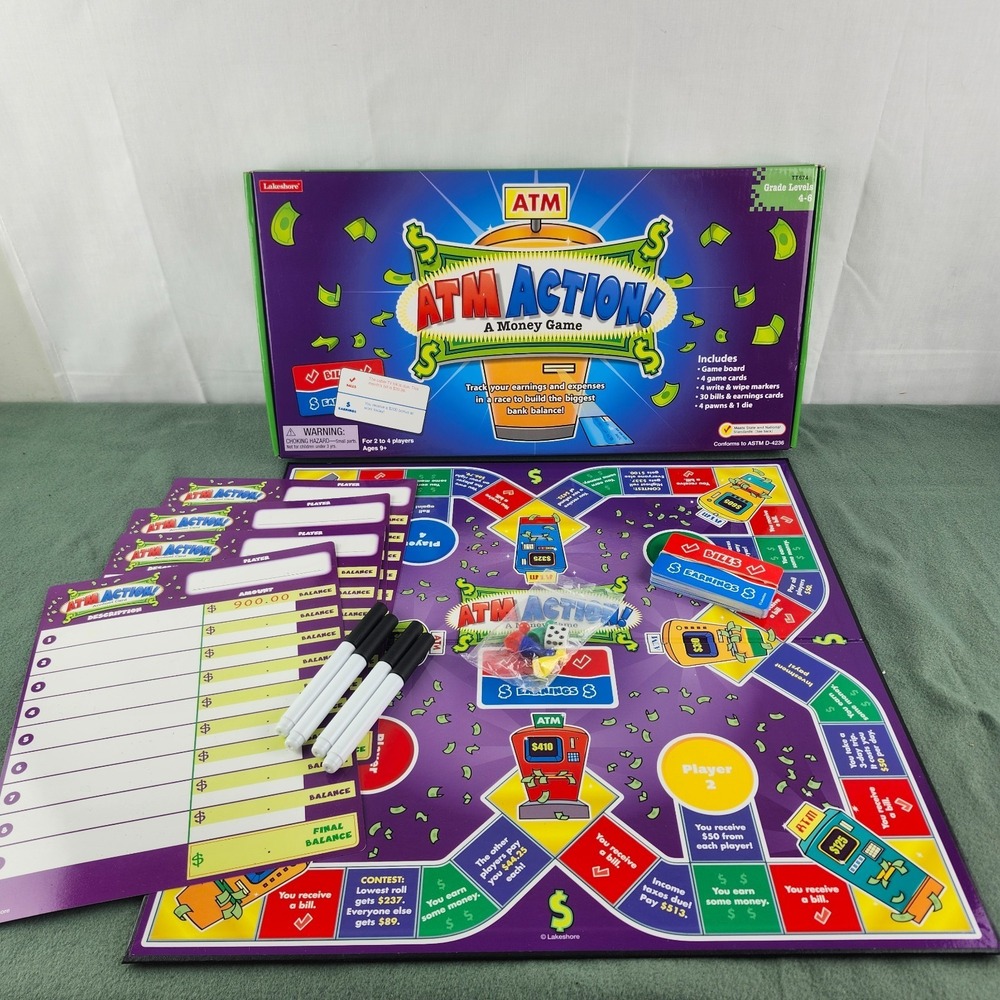 LAKESHORE ATM ACTION! A Money Learning Game to Improve Math Skills Grades 4-6